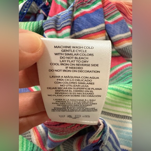 NWT Melissa McCarthy Seven7 Cover Up Duster Kimono Shirt Plus size 4X Rainbow - Picture 11 of 11